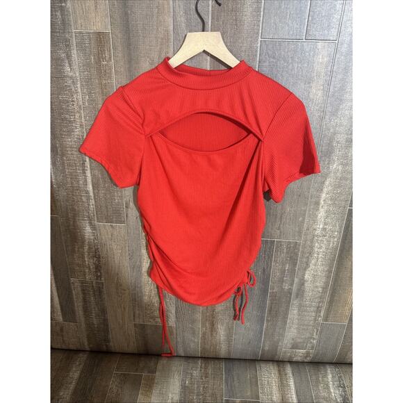 Vibe Sportswear Red Mock-Neck Tee Size XL - Picture 1 of 7